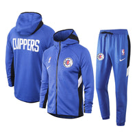 Men's LA Clippers Royal 2019/20 Showtime Full-Zip Therma Flex Performance Hoodie
