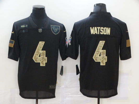 Men's Houston Texans #4 Deshaun Watson Black Player Game Jersey1