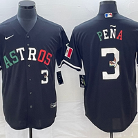 Men's Houston Astros Jeremy Pena #3 Black Alternate Replica Jersey1