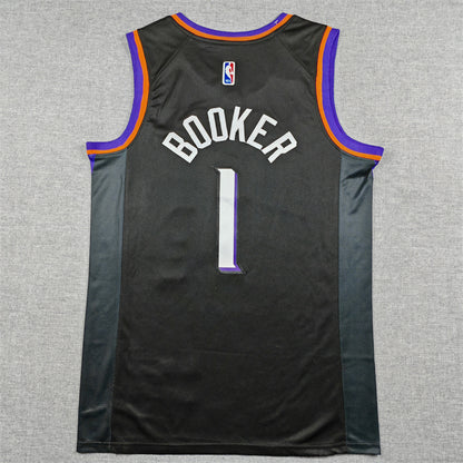 Men's Phoenix Suns Devin Booker #1 Black Swingman Jersey - Statement Edition