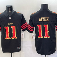 Men's San Francisco 49ers Brandon Aiyuk #11 Black 2025 Rivalries Collection Game Jersey