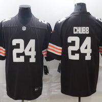 Men's Cleveland Browns Nick Chubb #24 Brown Game Player Jersey1