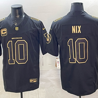 Men's Denver Broncos Bo Nix #10 Black Team Game Jersey
