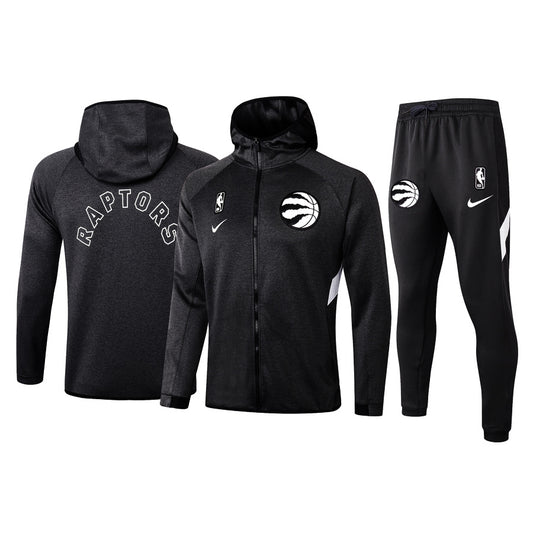 Men's Toronto Raptors Black 2019/20 Showtime Full-Zip Therma Flex Performance Hoodie