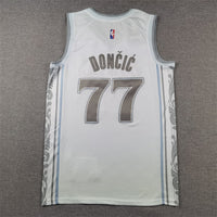Men's Dallas Mavericks Luka Doncic #77 White 2024/25 Swingman Player Jersey1 - City Edition
