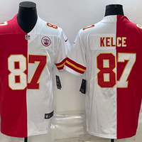 Men's Kansas City Chiefs Travis Kelce #87 Red/White Game Jersey1