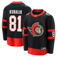 Dominik Kubalik #81 Ottawa Senators Black Home Breakaway Jersey - JerseysFreak