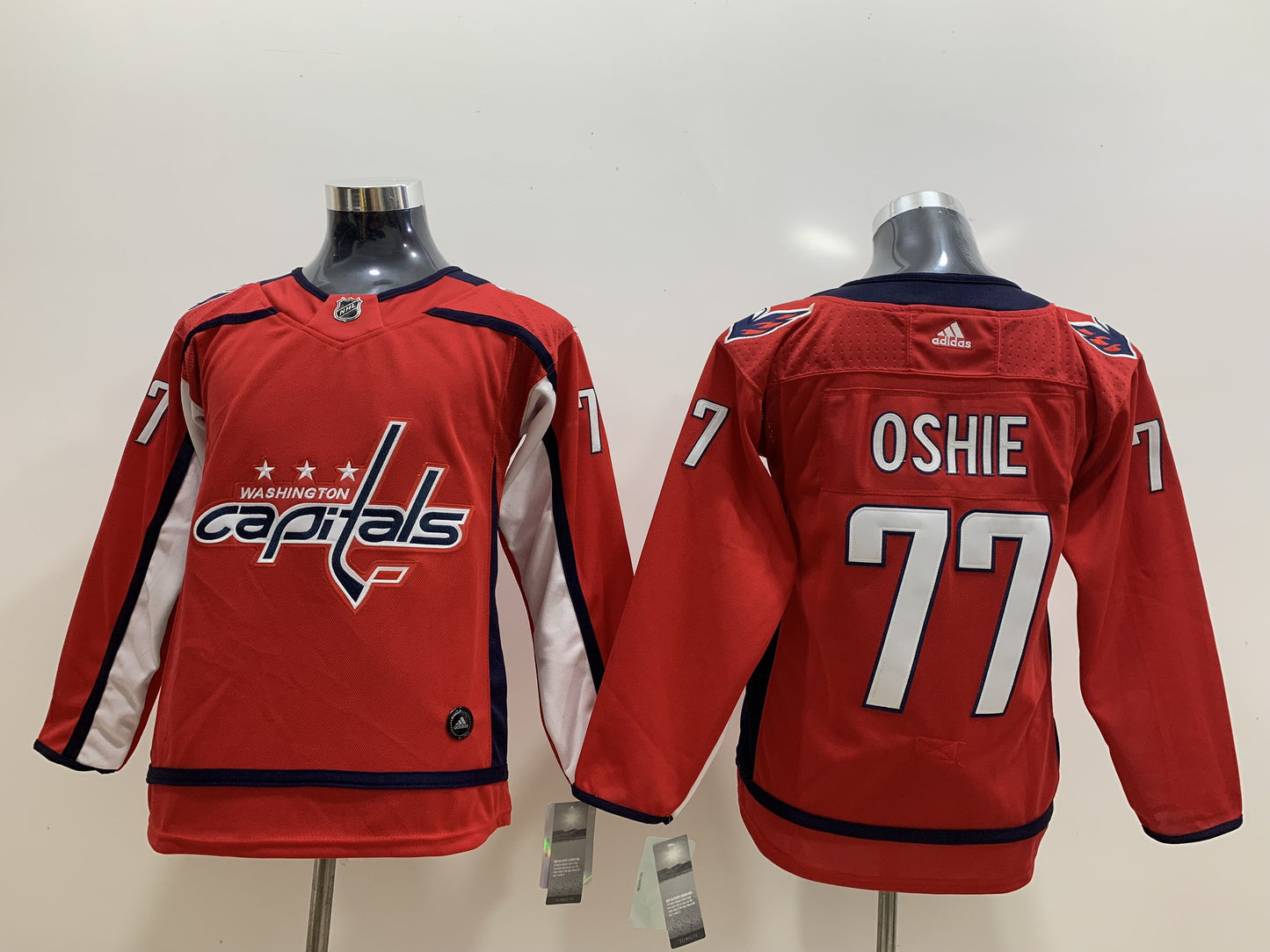 Men's Washington Capitals TJ Oshie #77 Red Home Breakaway Player Jersey1
