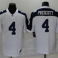 Men's Dallas Cowboys Dak Prescott #4 White Player Game Jersey1