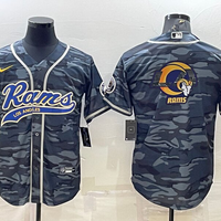 Men's Los Angeles Rams Grey Camouflage Game Jersey1