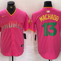 Men's San Diego Padres Manny Machado #13 Pink Replica Player Jersey1