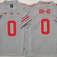 Men's Ohio State Buckeyes OH-10 #0 Gray Player Game Jersey