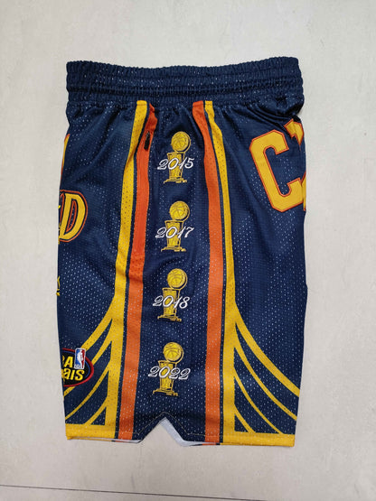 Men's Golden State Warriors Pocket Dark Blue Basketball Shorts1
