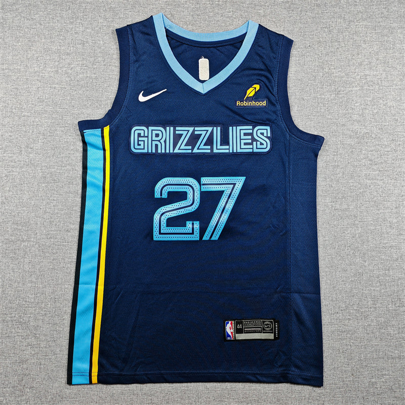 Men's Memphis Grizzlies Cameron Boozer #27 Navy Swingman Jersey - Icon Edition