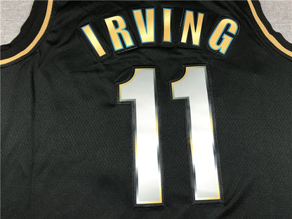 Men's Brooklyn Nets Kyrie Irving Black 2020/21 Swingman Player Jersey1
