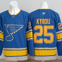 Men's St. Louis Blues Jordan Kyrou #25 Fanatics Blue Breakaway Player Jersey