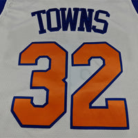 Men's New York Knicks Karl-Anthony Towns #32 White 2025/26 Swingman Jersey - City Edition