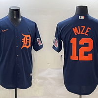 Men's Detroit Tigers Casey Mize #12 Navy Limited Player Jersey1