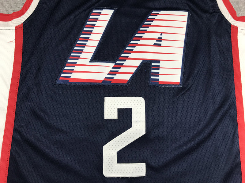 Men's LA Clippers #2 Kawhi Leonard  Swingman Jersey1 Retro