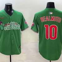 Men's Philadelphia Phillies JT Realmuto #10 Green Replica Team Jersey1