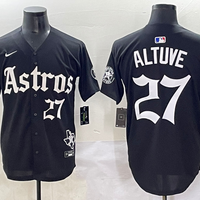 Men's Houston Astros Jose Altuve #27 Black Team Player Jersey