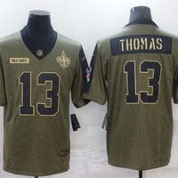 Men's New Orleans Saints Michael Thomas #13 Brown Game Player Jersey1