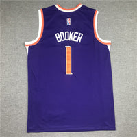 Men's Phoenix Suns Devin Booker #1 Purple Replica Jersey1