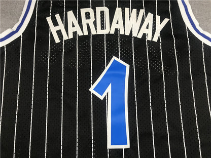 Men's Orlando Magic Penny Hardaway #1 Black Hardwood Classics Swingman Jersey1