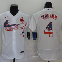 Men's St. Louis Cardinals Yadier Molina #4 White Stitched Jersey1