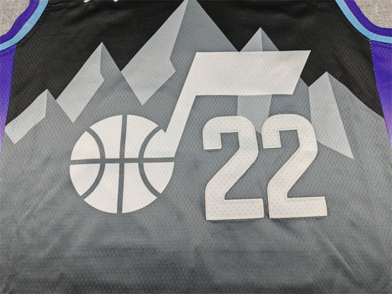 Men's Utah Jazz Darryn Peterson #22 Black Swingman Jersey - Statement Edition
