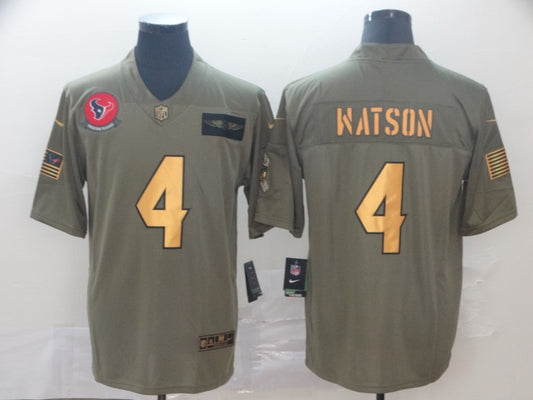 Men's Houston Texans Deshaun Watson #4 Brown Player Game Jersey1