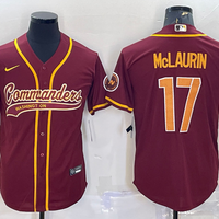 Men's Washington Commanders Terry McLaurin #17 Red Game Jersey1 Joint Edition
