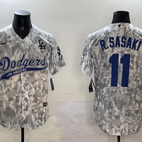 Men's Los Angeles Dodgers Roki Sasaki #11 Arctic Camo 2024 Salute to Service Limited Jersey1