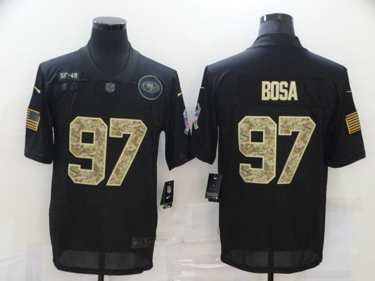 Men's San Francisco 49ers Nick Bosa #97 Black Stitched Game Jersey1
