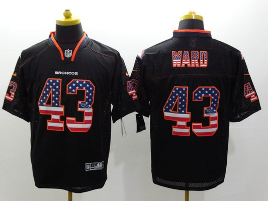 Men's Denver Broncos TJ Ward #43 Black Game Jersey1