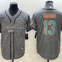 Men's Miami Dolphins Dan Marino #13 Gray Game Jersey1 Joint Edition