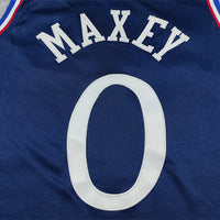 Men's Philadelphia 76ers Tyrese Maxey #0 Navy 2025/26 Swingman Jersey - City Edition