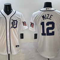 Men's Detroit Tigers Casey Mize #12 White Home Replica Player Jersey1