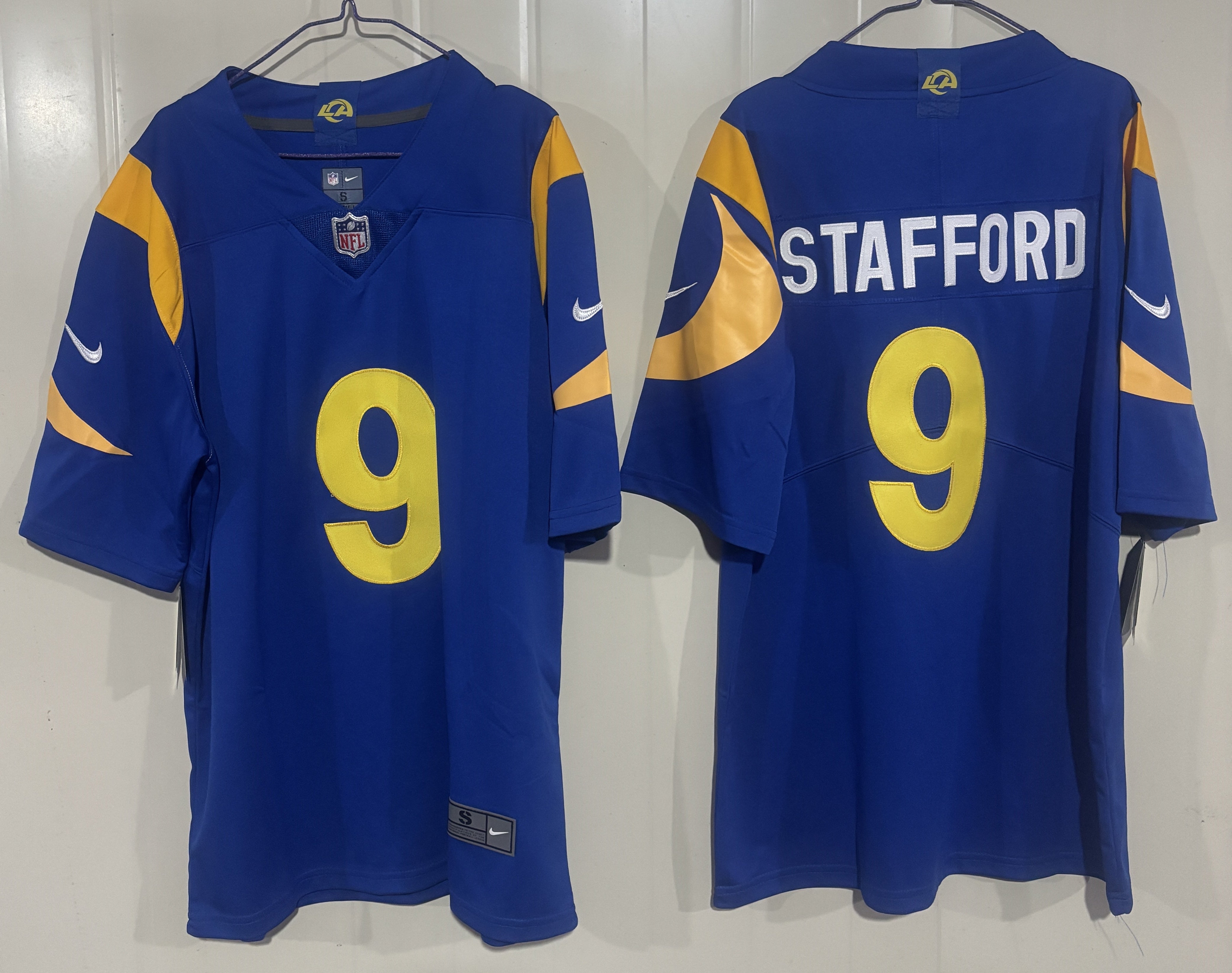 Men's Los Angeles Rams Matthew Stafford #9 Royal Game Player Jersey
