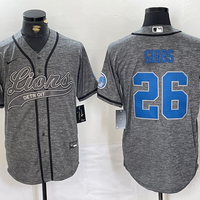 Men's Detroit Lions Jahmyr Gibbs #26 Gray Player Jersey1