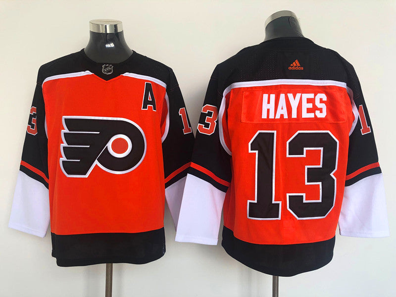 Men's Philadelphia Flyers Kevin Hayes #13 Orange Player Game Jersey1