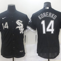 Men's Chicago White Sox Paul Konerko #14 Black Replica Baseball Jersey1