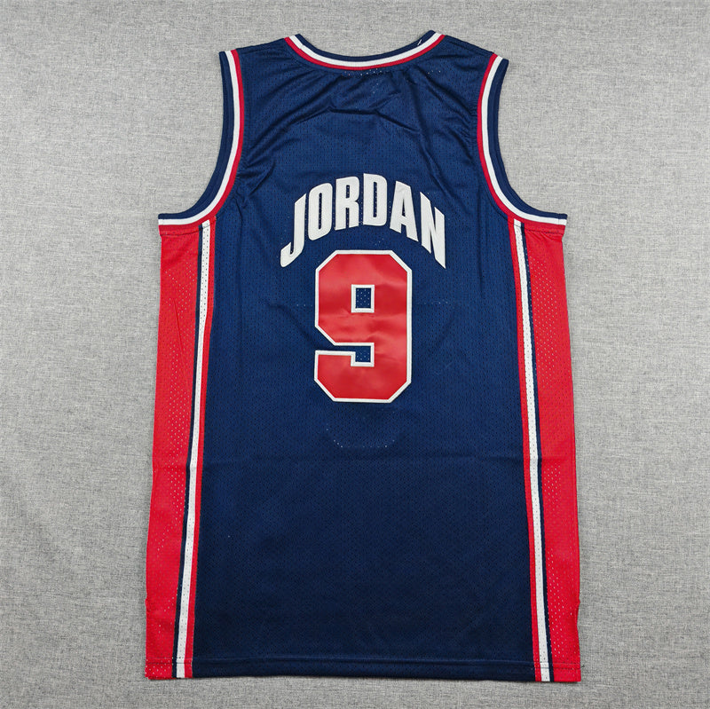 Men's USA Dream Team Michael Jordan #9 Navy Swingman Player Jersey