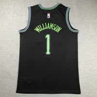 Men's New Orleans Pelicans Zion Williamson #1 Black 2023/24 Swingman Jersey1 - City Edition