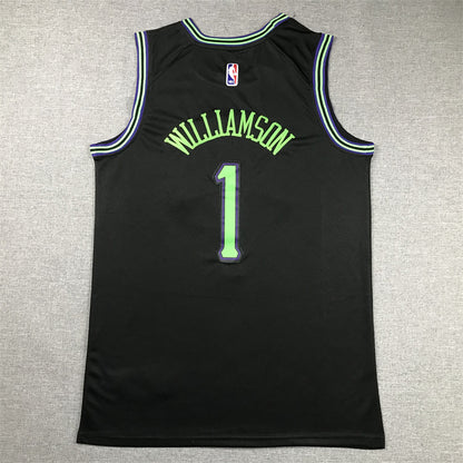 Men's New Orleans Pelicans Zion Williamson #1 Black 2023/24 Swingman Jersey1 - City Edition