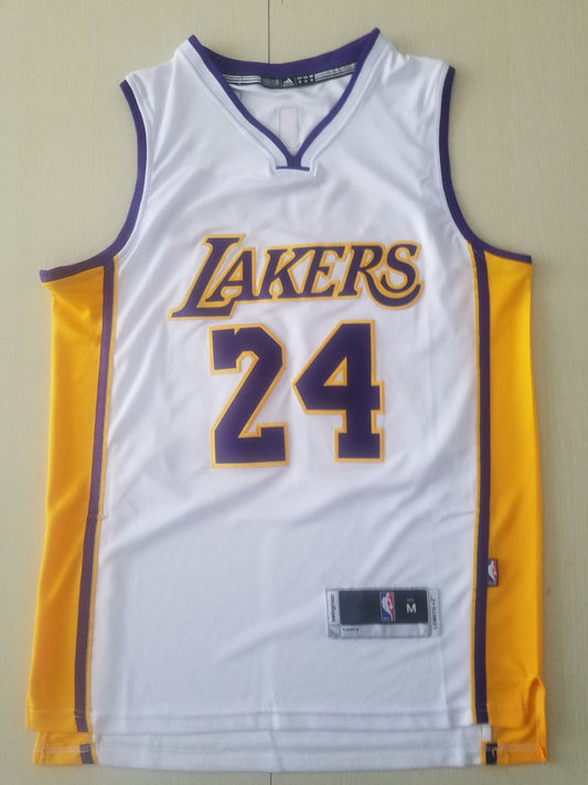 Men's Los Angeles Lakers Kobe Bryant #24 White Swingman Player Jersey1