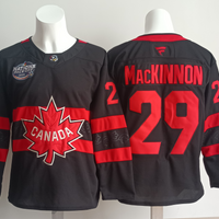 Men's Canada 2025 4 Nations Face-Off Nathan MacKinnon #29 Black Player Jersey