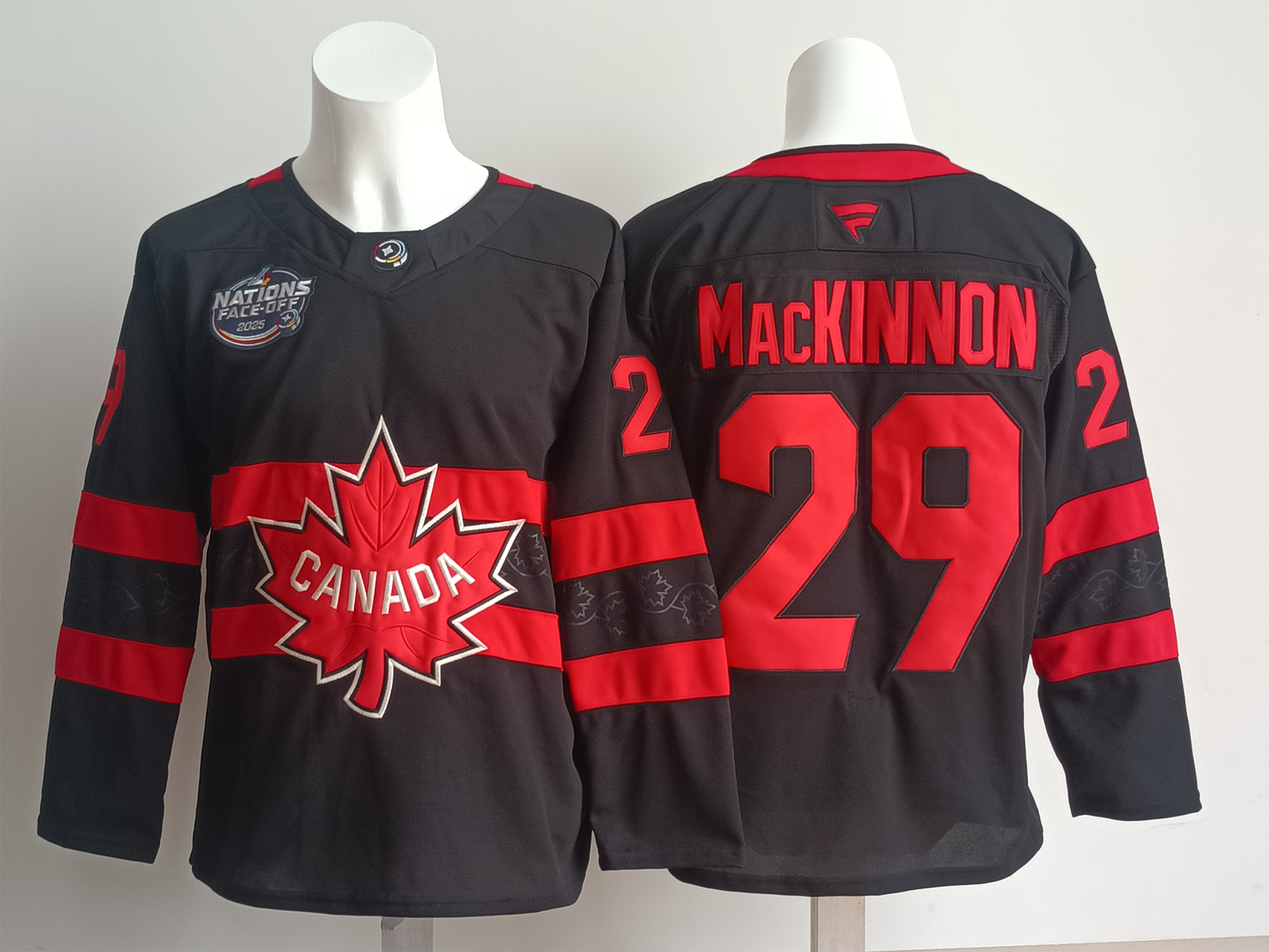 Men's Canada 2025 4 Nations Face-Off Nathan MacKinnon #29 Black Player Jersey