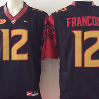 Men's Florida State Seminoles Deondre Francois #12 Black Player Game Jersey