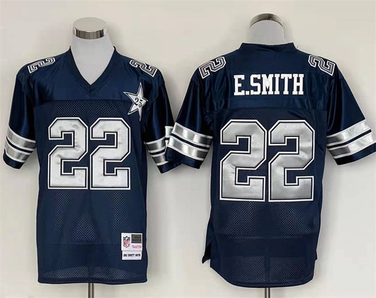 Men's Dallas Cowboys Emmitt Smith Mitchell & Ness Navy Legacy Replica Player Jersey1